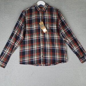 NEW Tailor Vintage Flannel Shirt Adult Small Plaid Stretch Button Up Fast-Dry